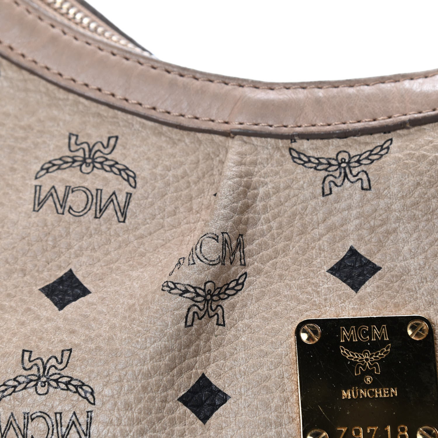 MCM Visetos Hobo Beige 12 of 16