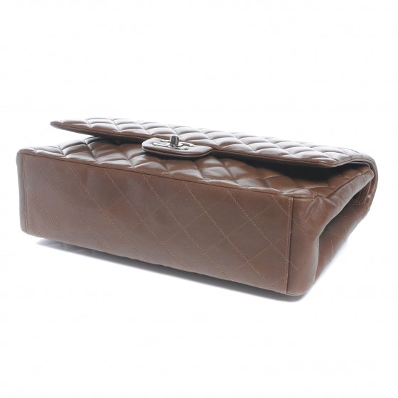 Chanel Lambskin Maxi Double Flap Brown 4 of 7