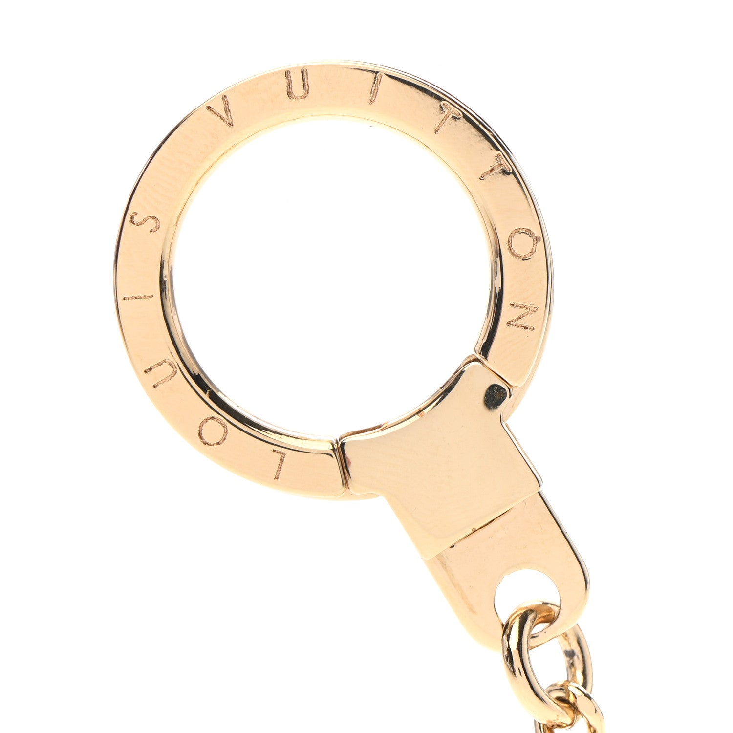 Louis Vuitton Metal Pochette Extender Key Ring Chain Gold 3 of 4