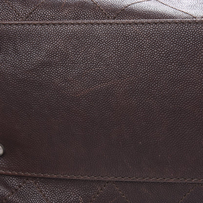 Chanel Caviar Quilted Bowler Tote Brown 12 of 17