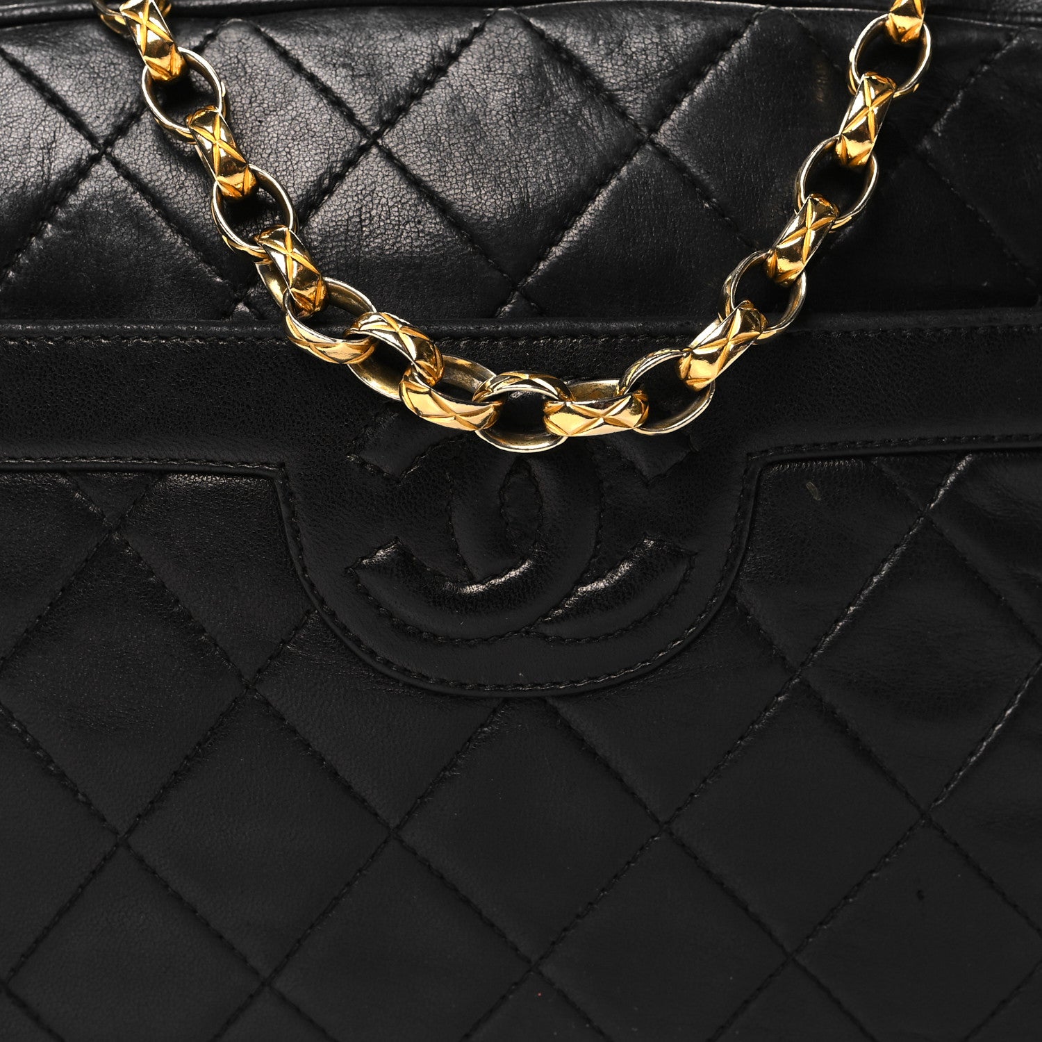 Chanel Lambskin Quilted Tassel Camera Case Black 9 of 14