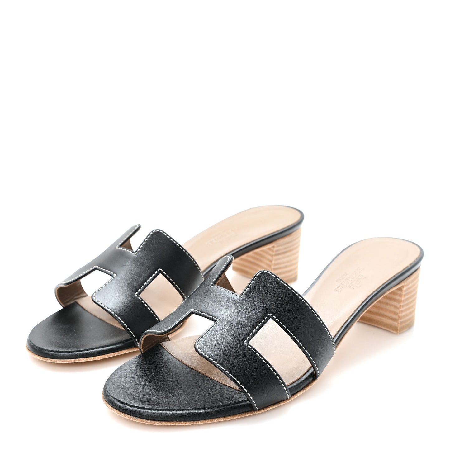 Calfskin Oasis Sandals 37.5 Black