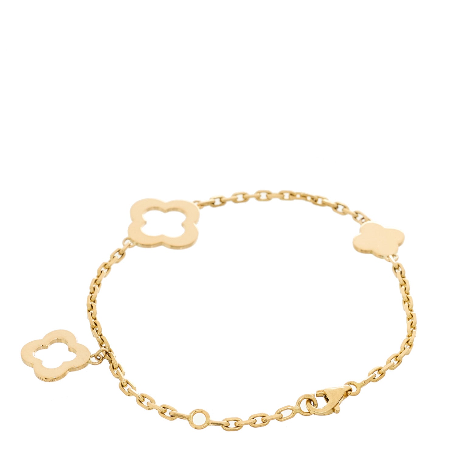 Van Cleef & Arpels 18K Yellow Gold 3 Motifs Byzantine Alhambra Bracelet 2 of 3