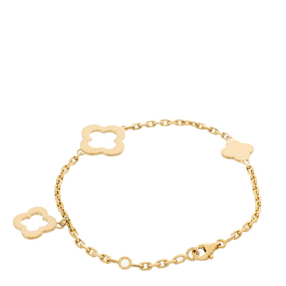 Van Cleef & Arpels 18K Yellow Gold 3 Motifs Byzantine Alhambra Bracelet 2 of 3