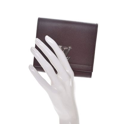 Louis Vuitton Calfskin LockMe II Compact Wallet Prune 2 of 9