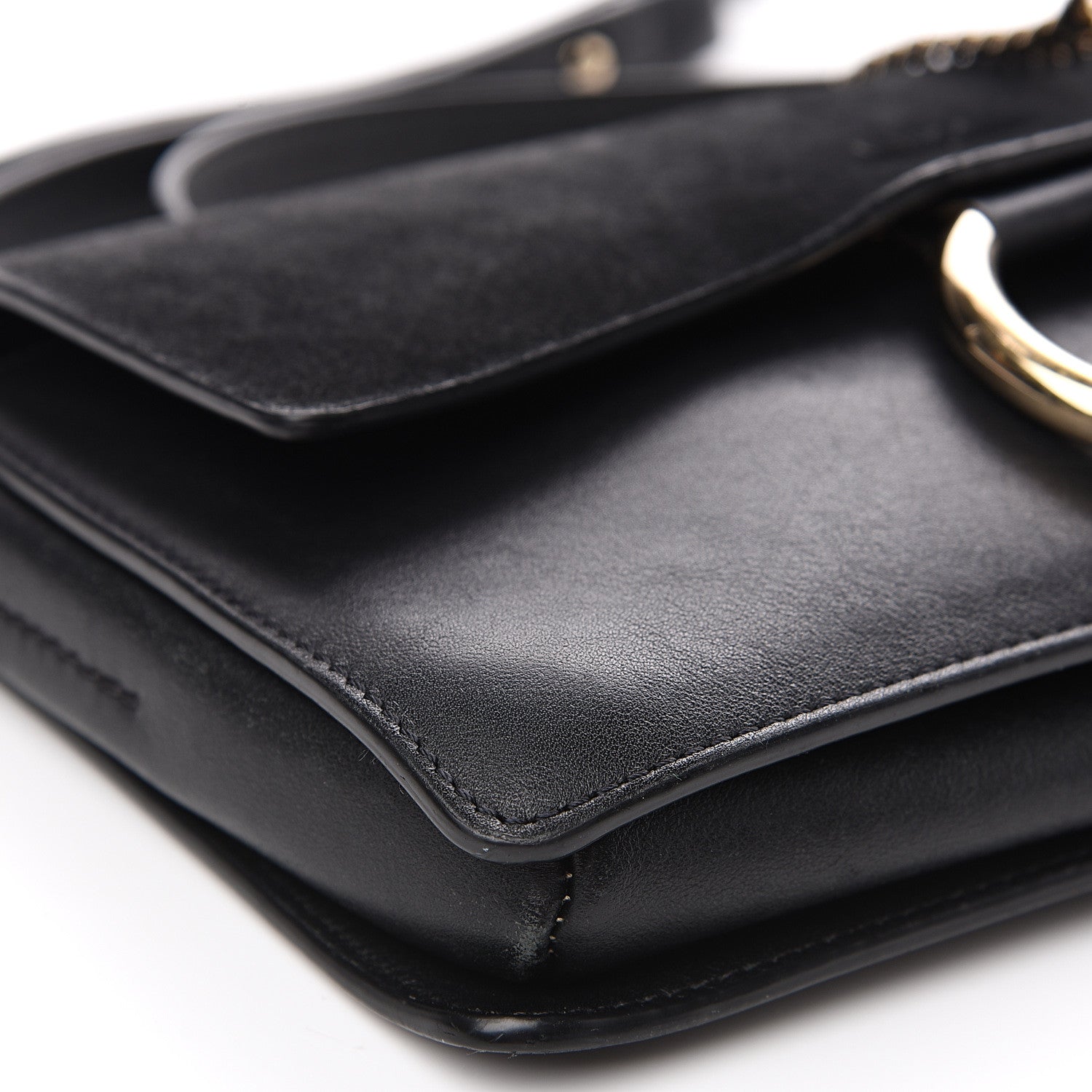 Chloe Suede Calfskin Small Faye Shoulder Bag Black 7 of 14