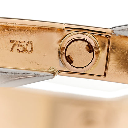 Cartier 18K Pink White Gold 12 Diamond Double LOVE Bracelet 16 6 of 8