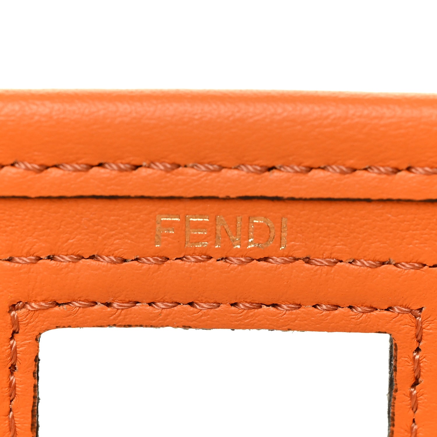 Fendi TPU Vitello Grace Pequin Pocket Mini Peekaboo Defender Aranciata 6 of 13
