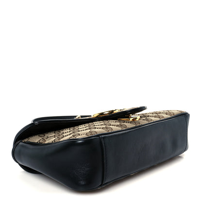 Gucci Monogram Matelasse Diagonal Small GG Marmont Shoulder Bag Beige Black 4 of 11