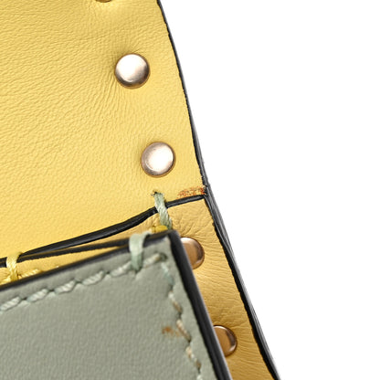 Valentino Garavani Nappa Watercolor Rockstud Wristlet Clutch Rose Green Yellow Sky 15 of 21
