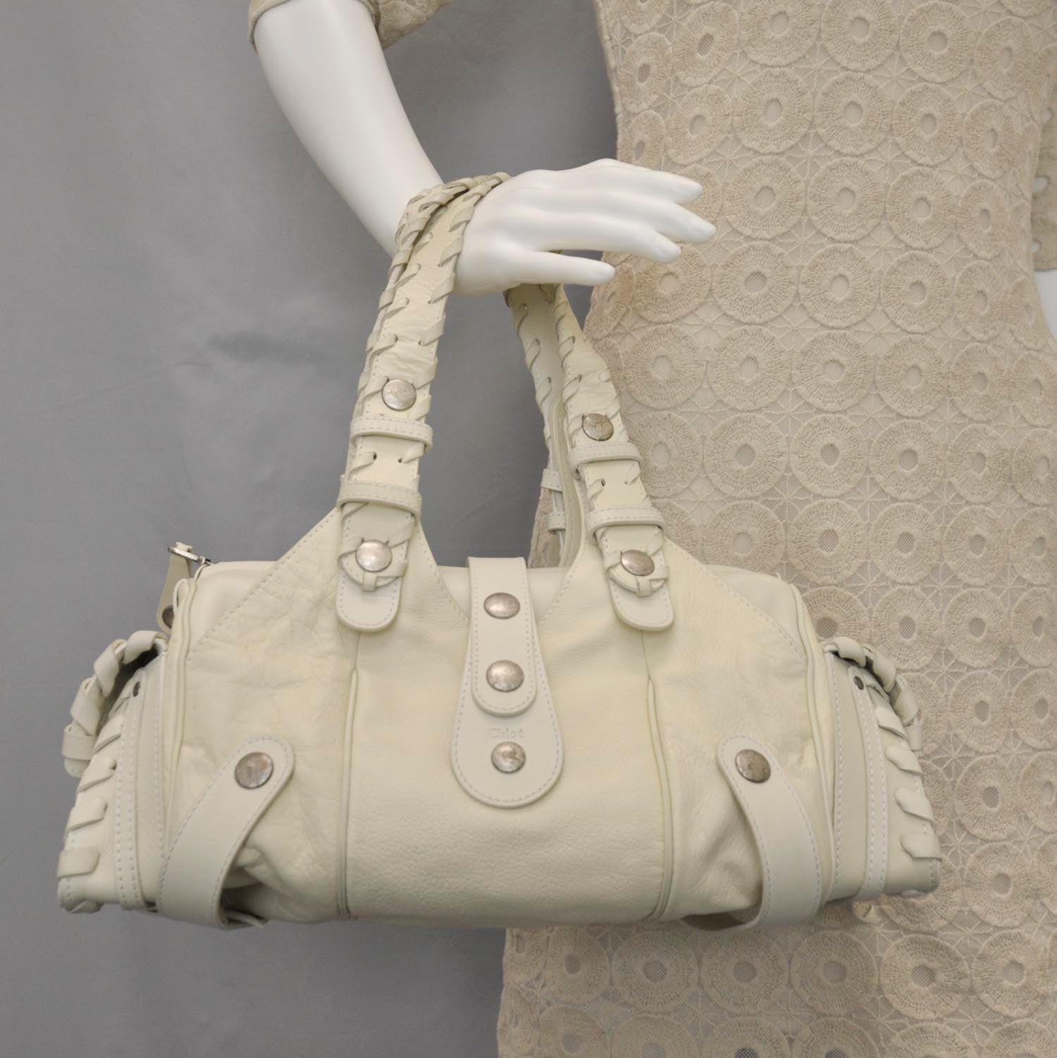 Chloe Calfskin Silverado Shoulder Bag Ivory 2 of 9