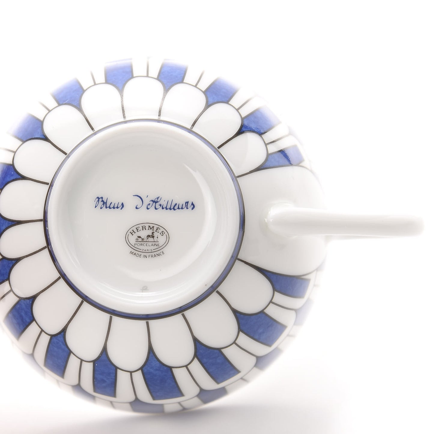 Porcelain Bleus d'Ailleurs Tea Cup And Saucer Set Of 2