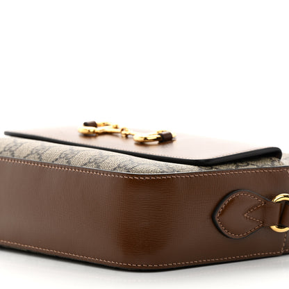 Gucci GG Supreme Monogram Small Horsebit 1955 Shoulder Bag Beige Brown Sugar 10 of 12