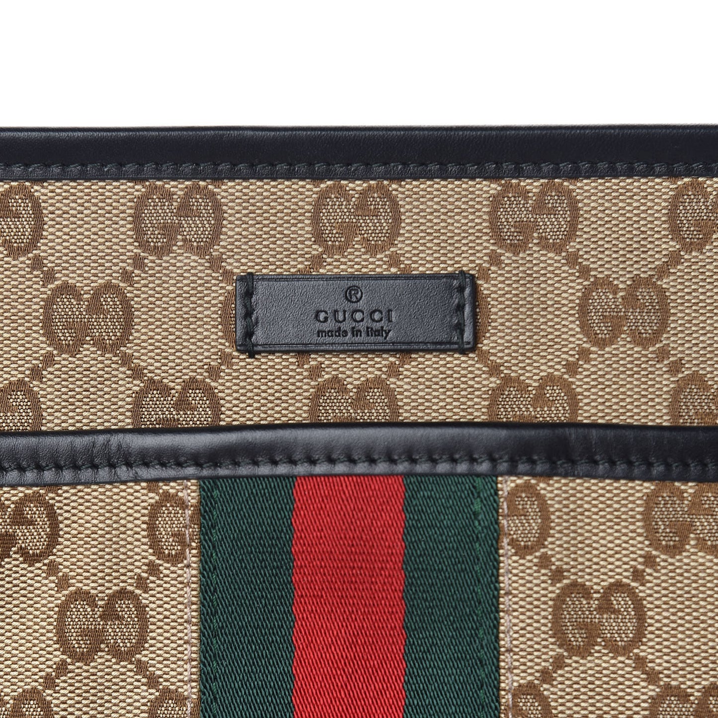 GG Monogram Web Flat Messenger Bag Black