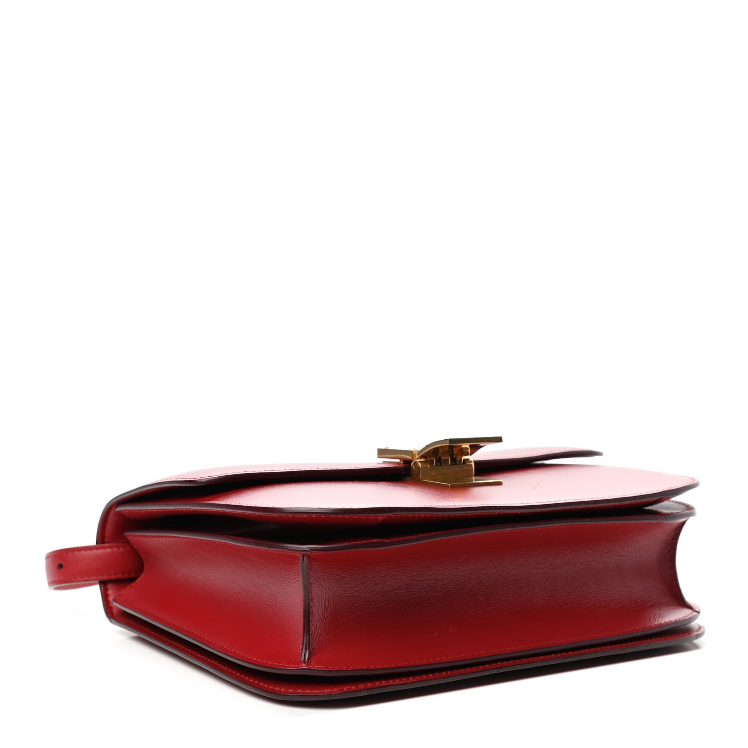 Celine Box Calfskin Medium Classic Box Flap Bag Red 3 of 4