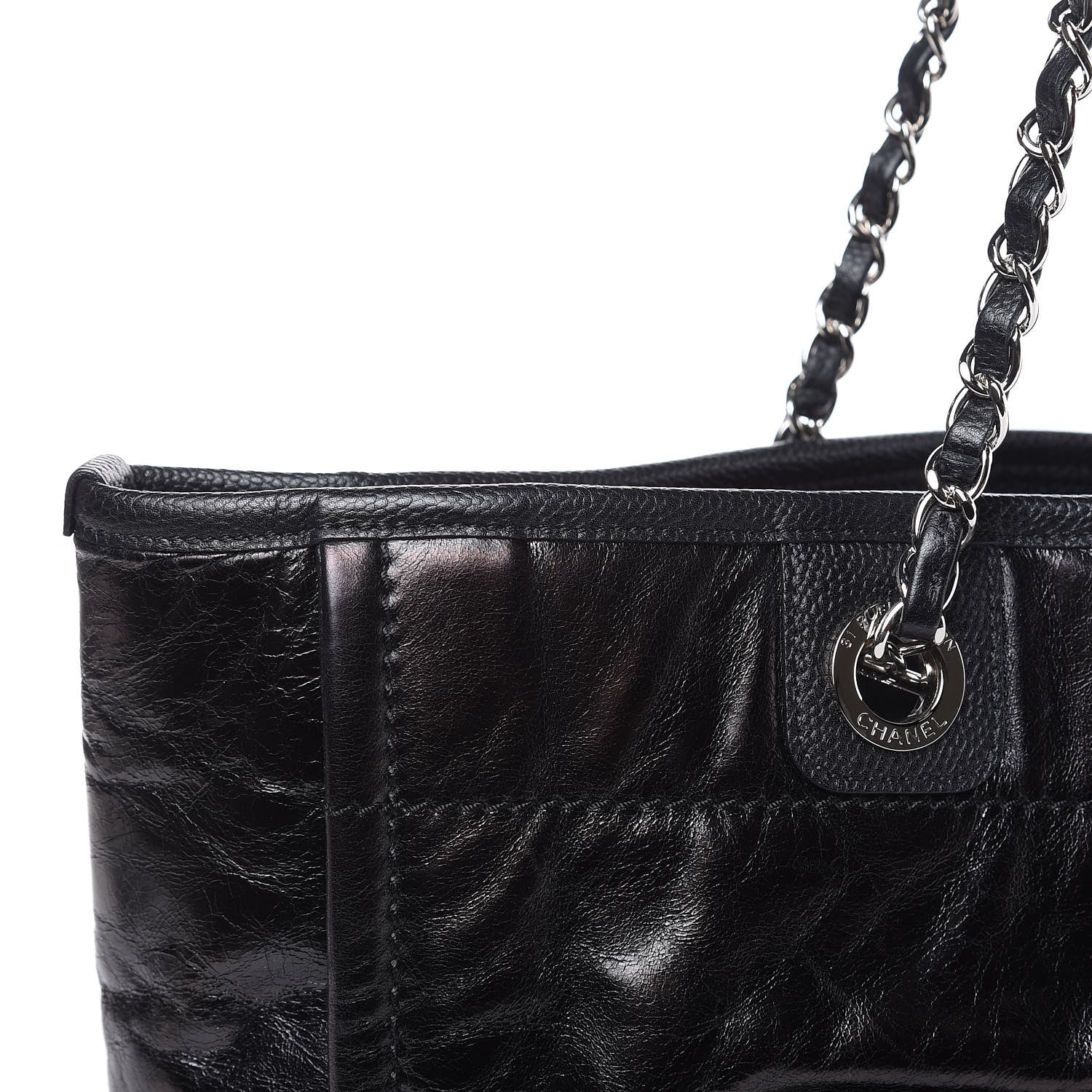 Chanel Glazed Calfskin Small Deauville Tote Black 11 of 14