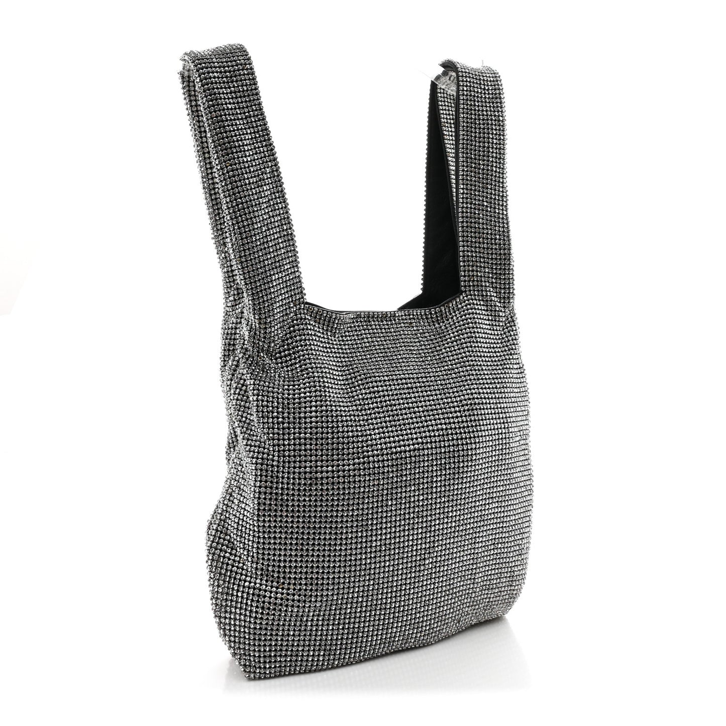 Crystal Wanglock Mini Shopper Silver
