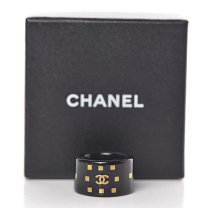 Chanel Resin CC Ring 6 Black 5 of 5