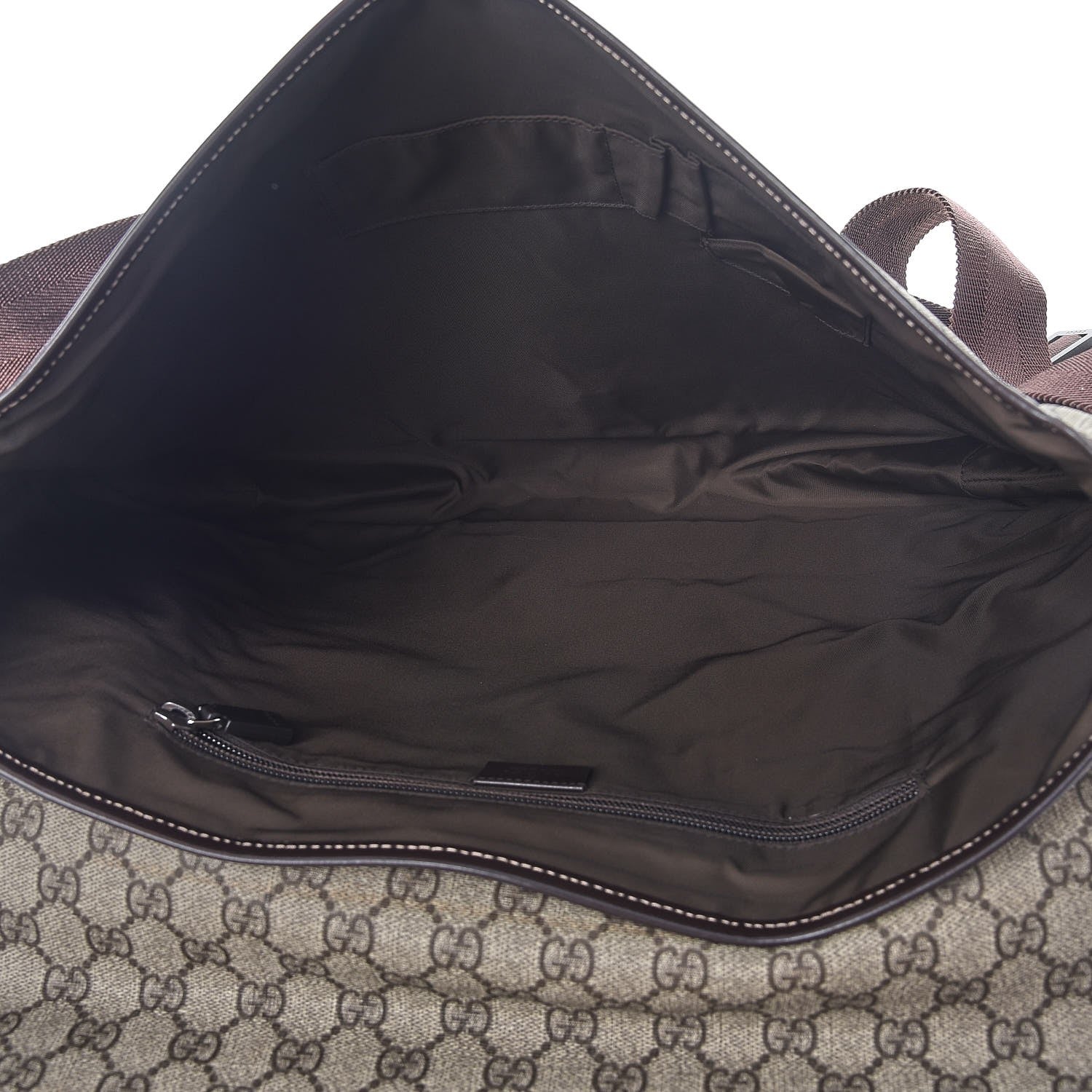 Gucci GG Plus Monogram Large Interlocking G Flap Messenger Bag Beige Dark Brown 5 of 7