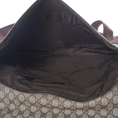 Gucci GG Plus Monogram Large Interlocking G Flap Messenger Bag Beige Dark Brown 5 of 7