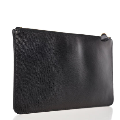 Prada Saffiano Zip Pouch Nero Black 3 of 8