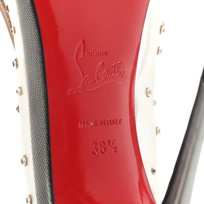 Christian Louboutin Rete Specchio Crystal Strass Follies 100 Pumps 38.5 Silver 6 of 17