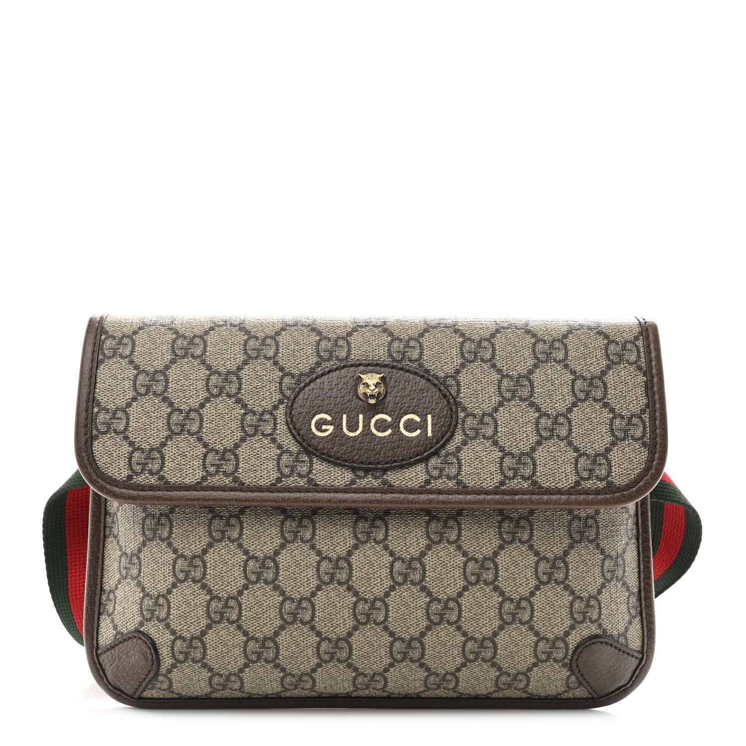 Gucci GG Supreme Monogram Neo Vintage Web Belt Bag Brown 1 of 10