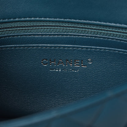 Chanel Lambskin Quilted Mini Rectangular Flap Dark Blue 8 of 11