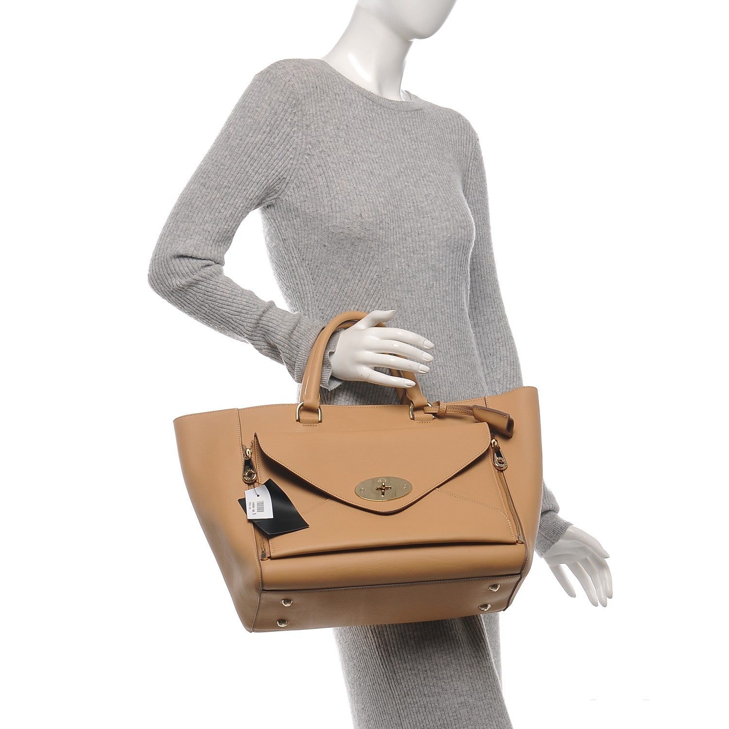 Mulberry Silky Calf Small Willow Tote Wheat 2 of 7