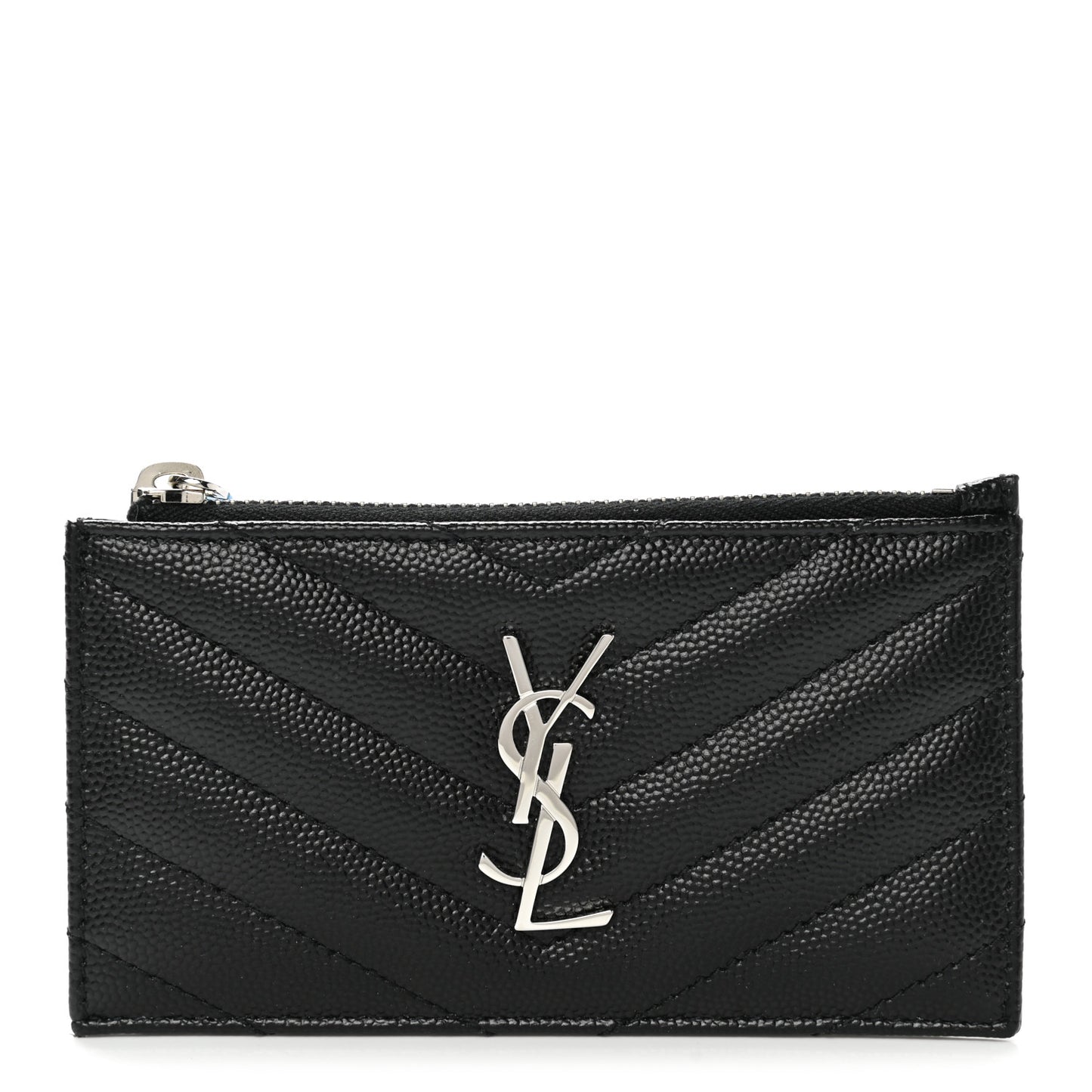Monogram Grain de Poudre 5 Fragments Zip Pouch Card Holder Black