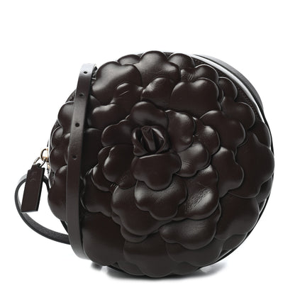Valentino Garavani Nappa Atelier 03 Rose Edition Round Crossbody Bag Bitter Chocolate 1 of 9