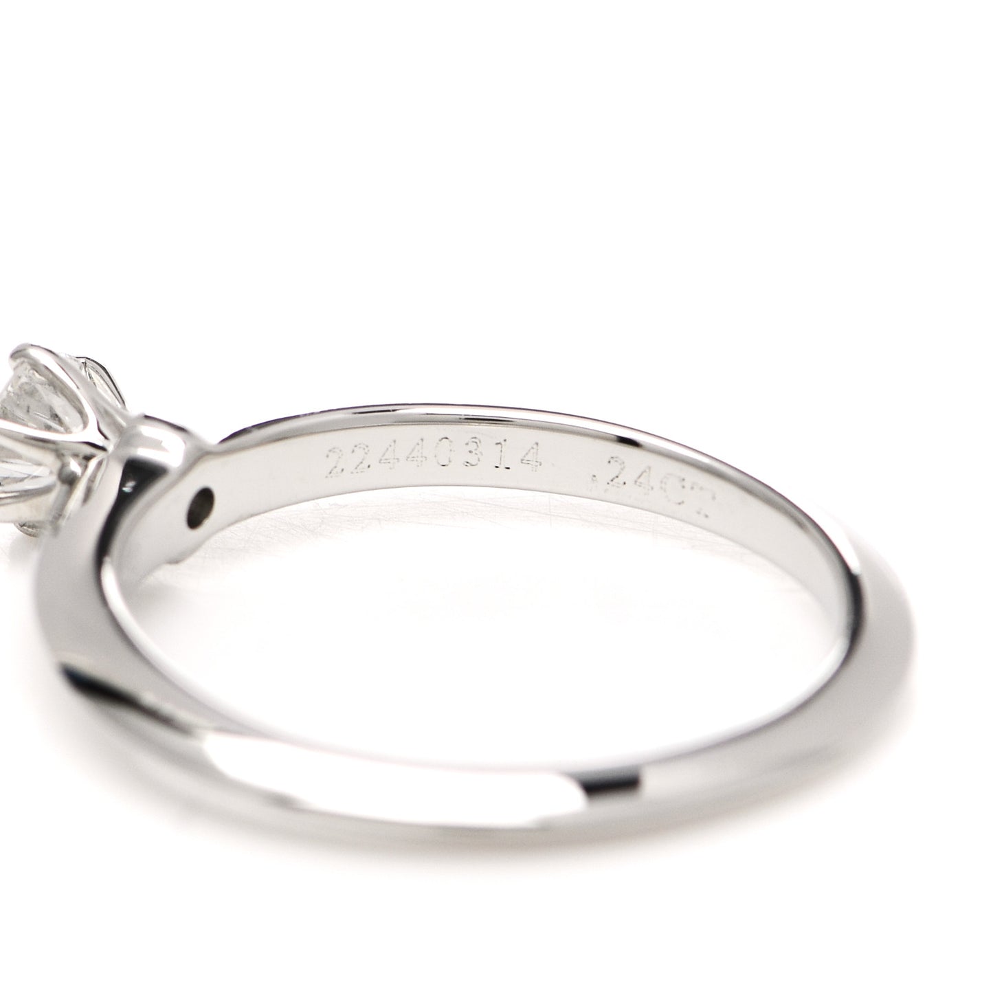 Platinum Diamond .24ct Solitaire Engagement Ring 49 5