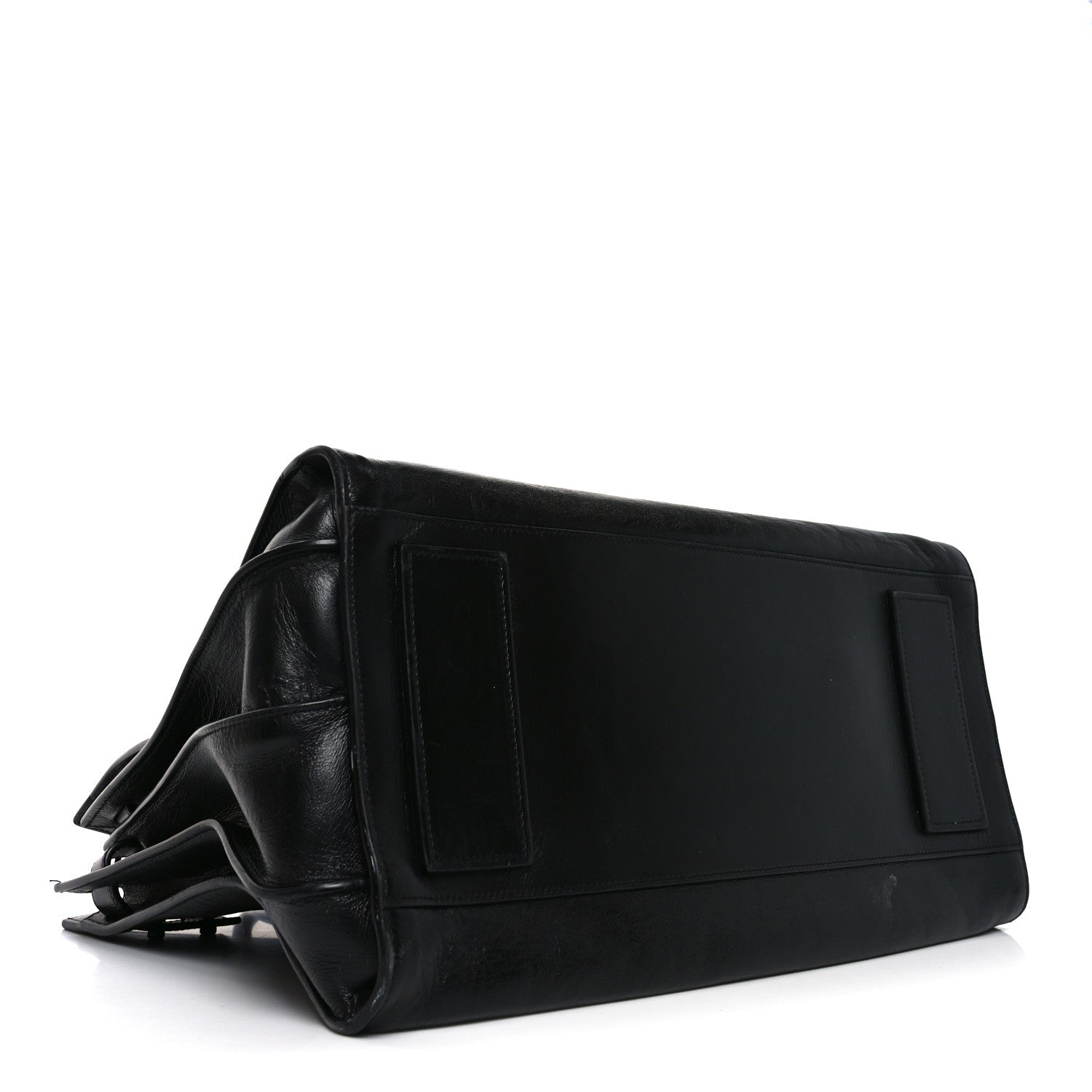 Saint Laurent Textured Patent Large Souple Sac De Jour Black 4 of 11