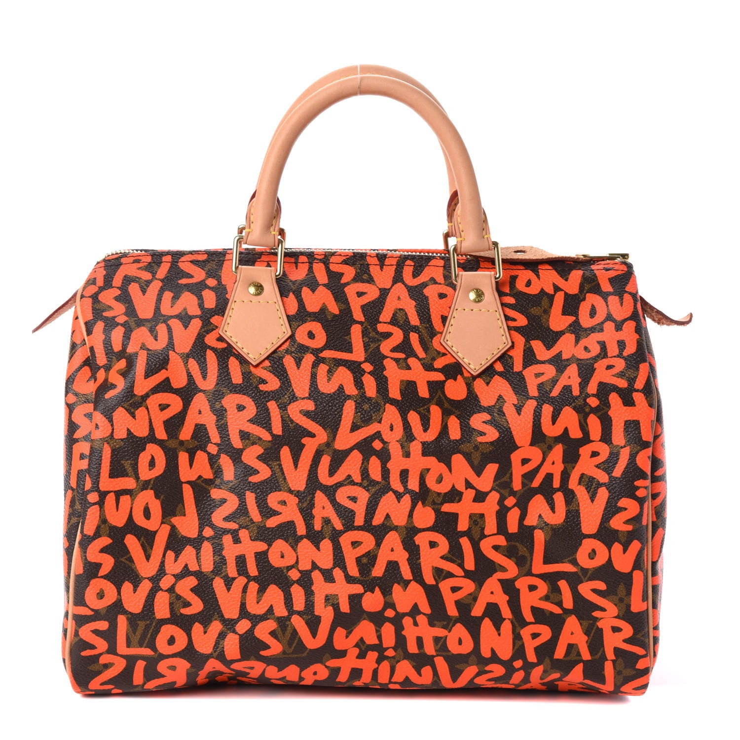 Louis Vuitton Monogram Graffiti Speedy 30 Orange 1 of 9