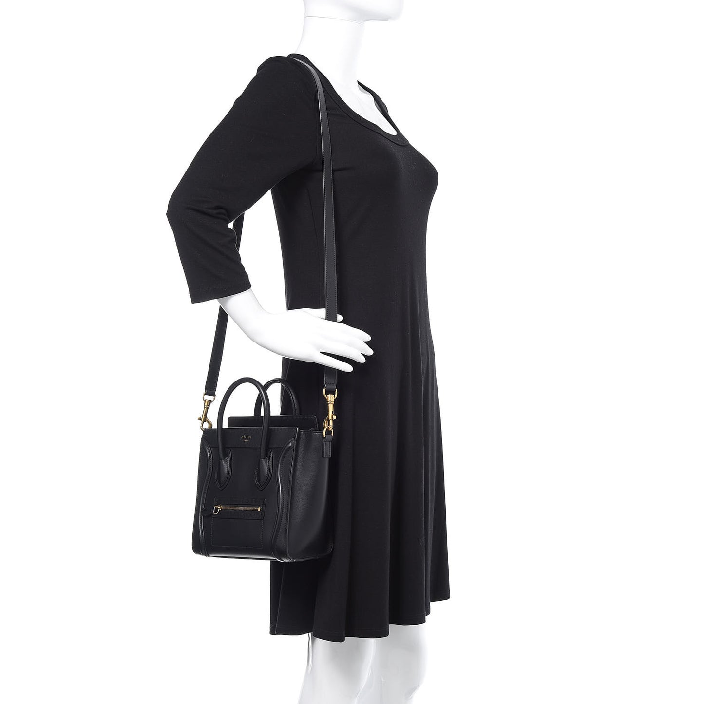 Smooth Calfskin Nano Luggage Black