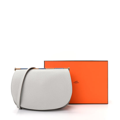 Hermes Taurillon Clemence Chevre Mysore Saut 25 Gris Perle 11 of 11