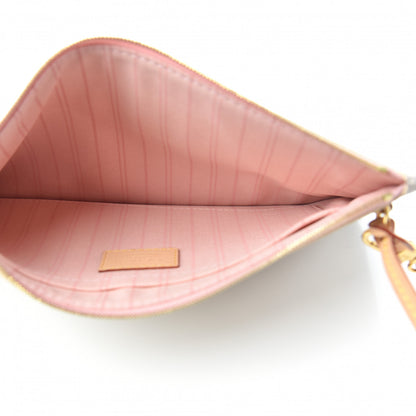 Louis Vuitton Damier Azur Neverfull MM GM Pochette Rose Ballerine 5 of 10