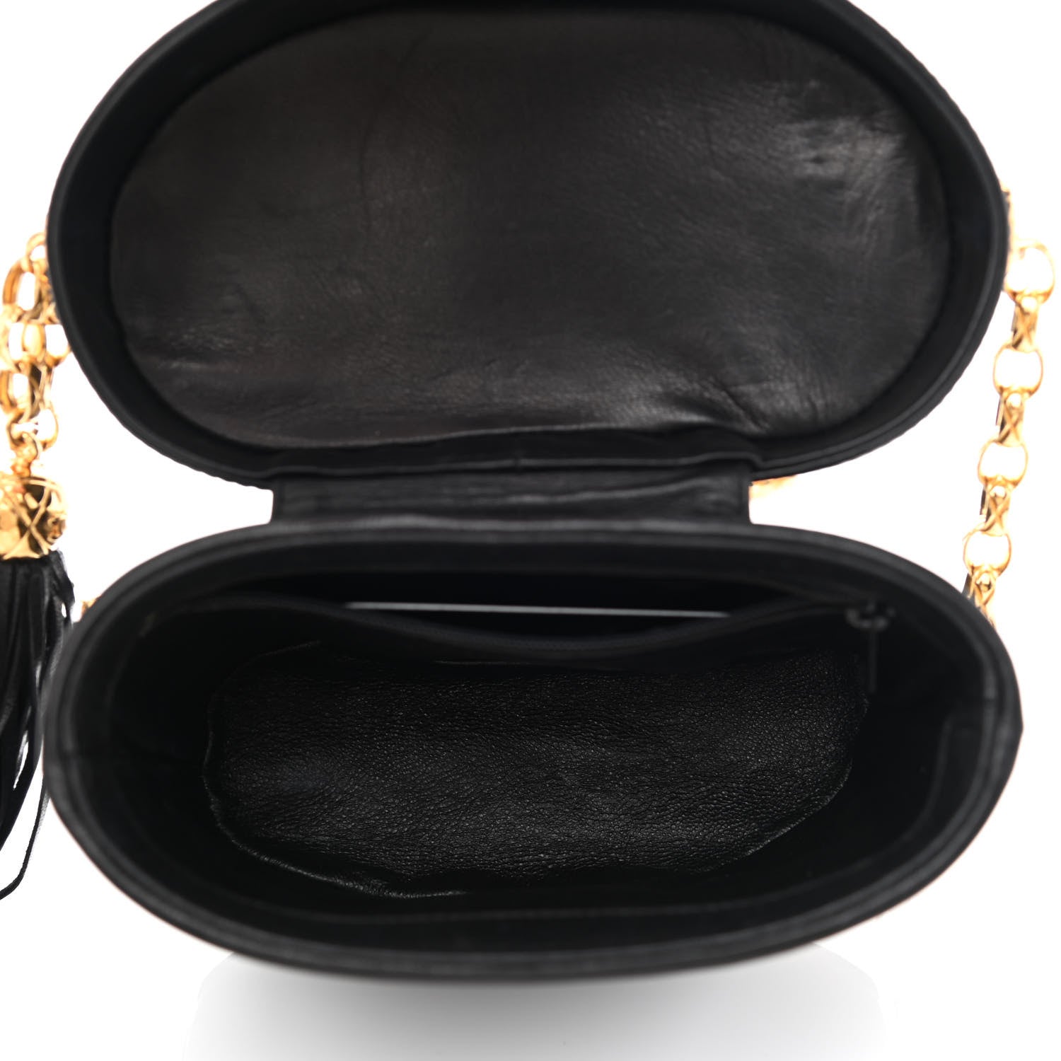 Chanel Lambskin Quilted Small Tassel Shoulder Bag Black 5 of 13