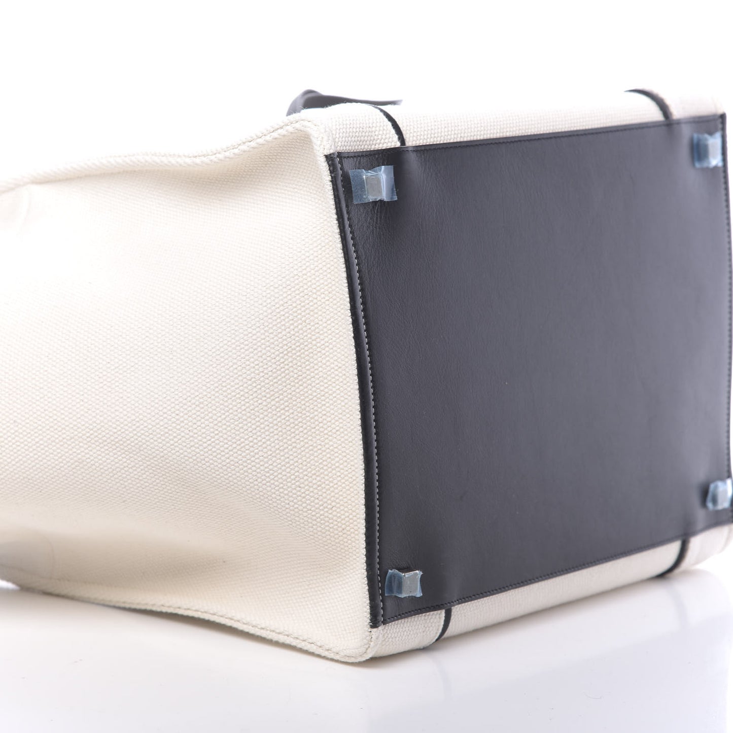 Cotton Canvas Medium Phantom Luggage White Black