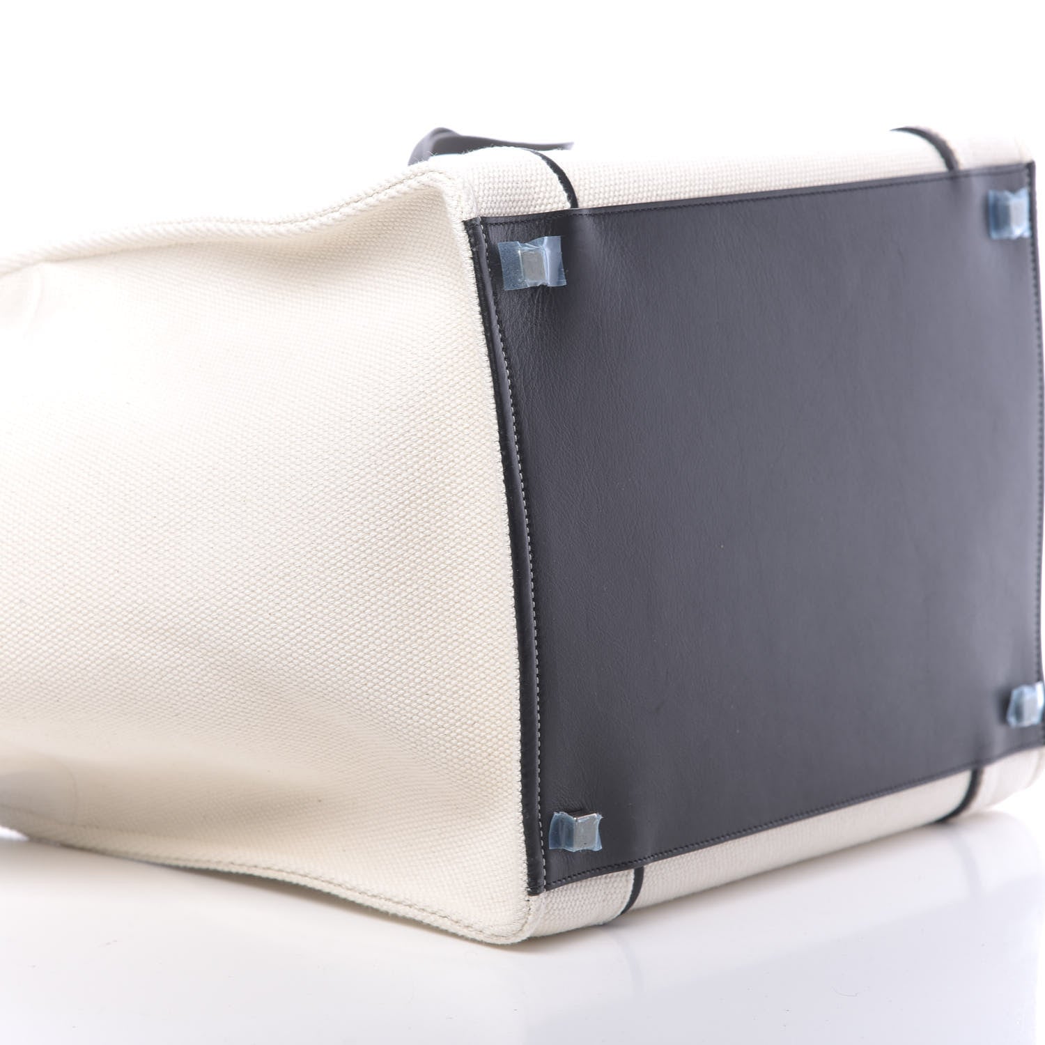 Celine Cotton Canvas Medium Phantom Luggage White Black 11 of 12