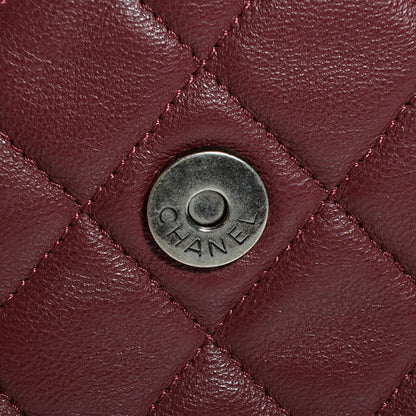 Chanel Calfskin Quilted Document Portfolio Holder Dark Red 8 of 8