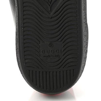 Gucci Calfskin Ayers Web Bee Embroidered Ace Sneakers 38 Black 6 of 8