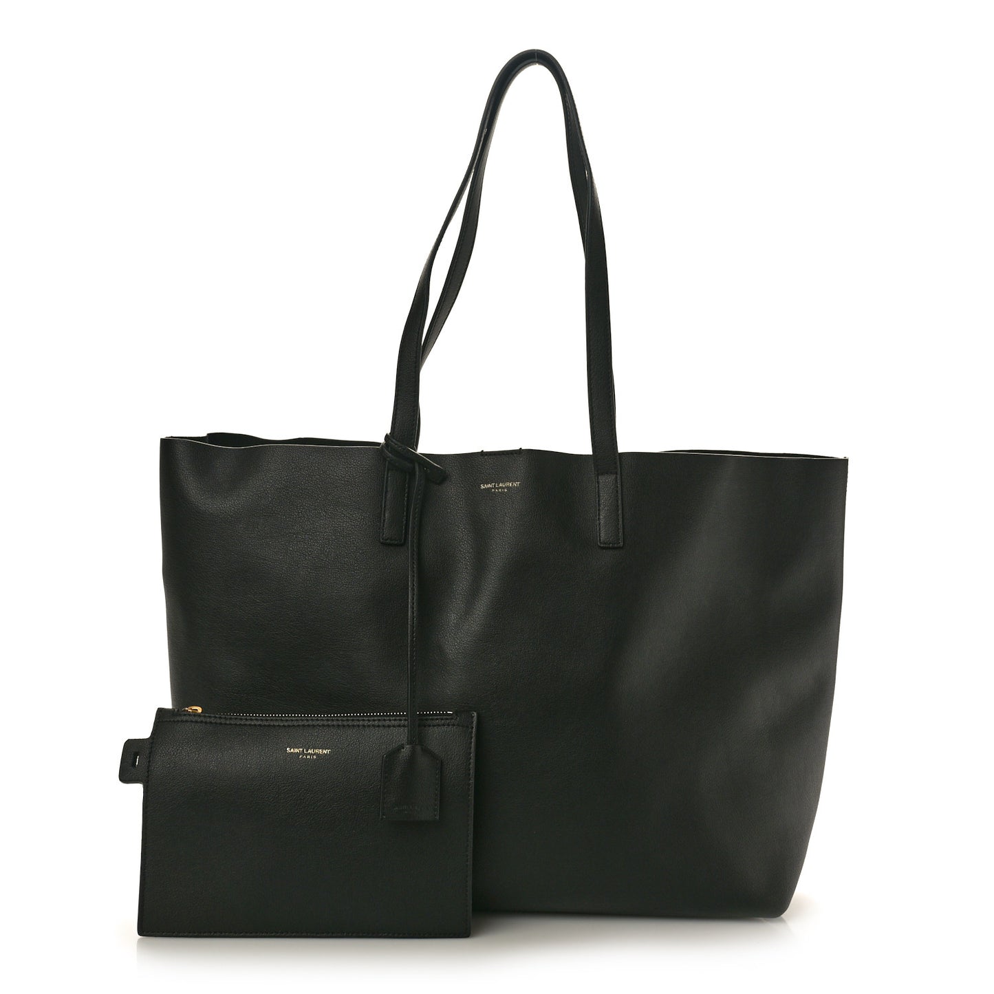 Calfskin Large Shopping Tote Black