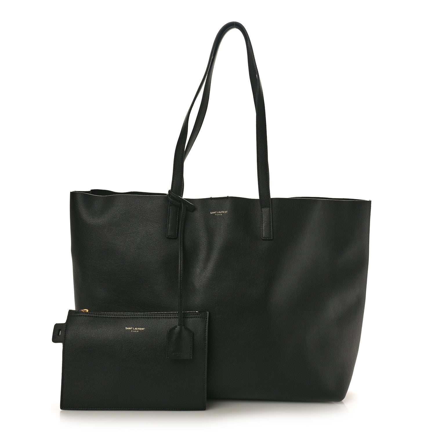 Saint Laurent Calfskin Large Shopping Tote Black 3 of 12