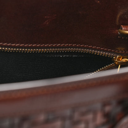 Saint Laurent Calfskin Paglia Palm Sac De Jour Brown 13 of 18