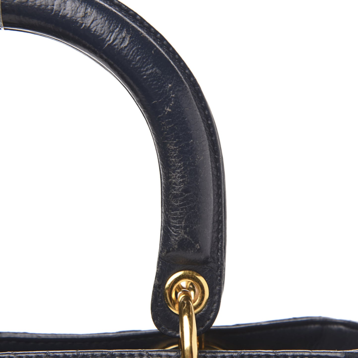 Grained Calfskin Cannage Medium Supple Lady Dior Navy