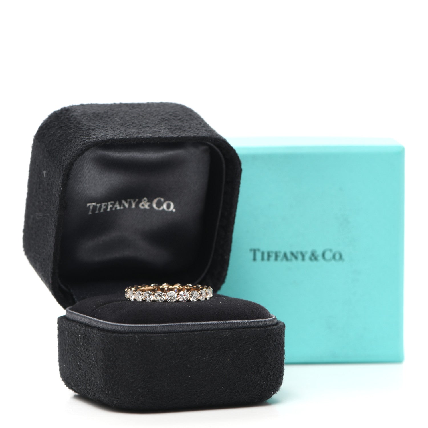 Tiffany 18K Rose Gold Diamond 3mm Embrace Band Ring 50 5.5 5 of 5