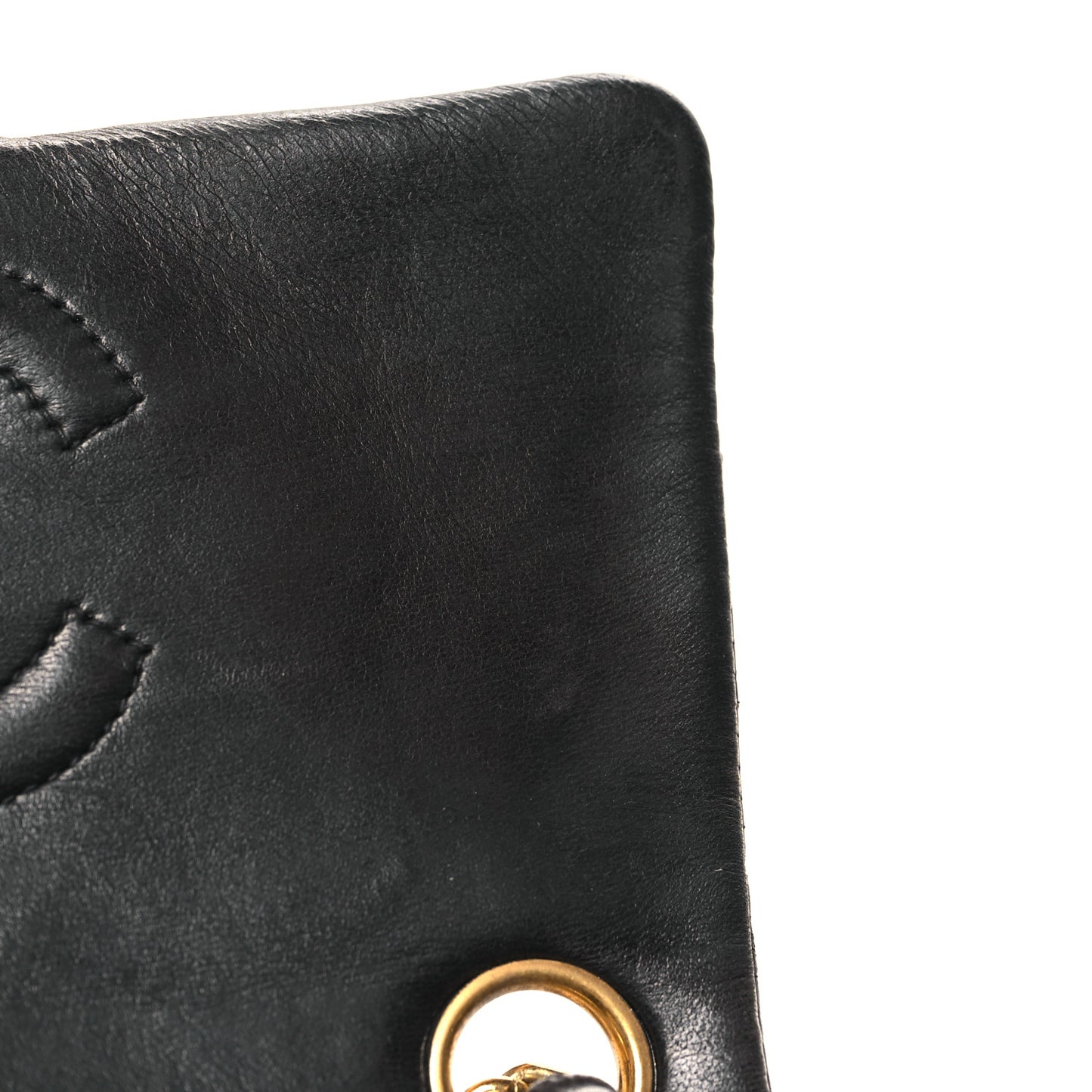 Lambskin Quilted Mini Square Flap Bag Black
