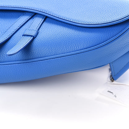 Christian Dior Grained Calfskin Kim Jones Saddle Bag Blue 8 of 8