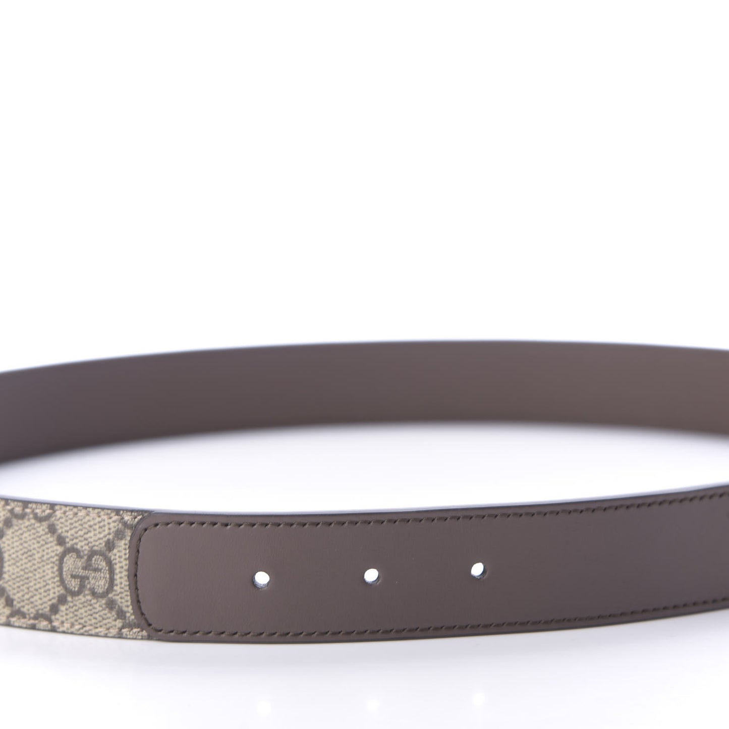 GG Supreme Monogram Matte Plutone Calfskin Double G 30mm Belt 85 34 Beige Ebony New Acero